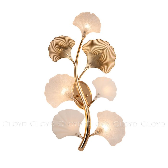 Бра Cloyd POLYNESIA W7 / выс. 77 см - стекло, керамика - золото Бра Cloyd POLYNESIA W7 / выс. 77 см - стекло, керамика - золото