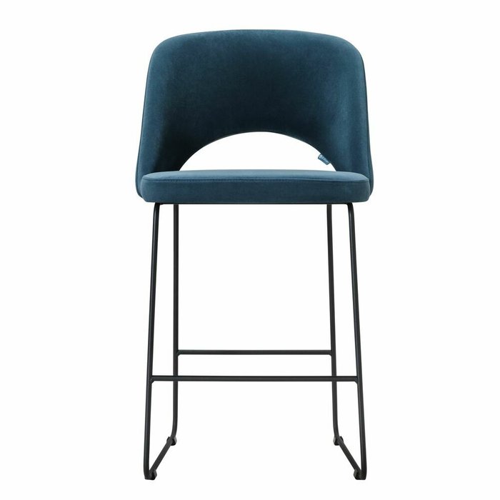 Полубарный стул Lars темно-синего цвета - купить Барные стулья по цене 11760.0