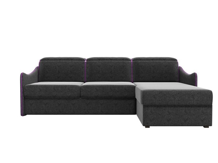 Угловой диван-кровать Скарлетт черного цвета - купить Угловые диваны по цене 46990.0