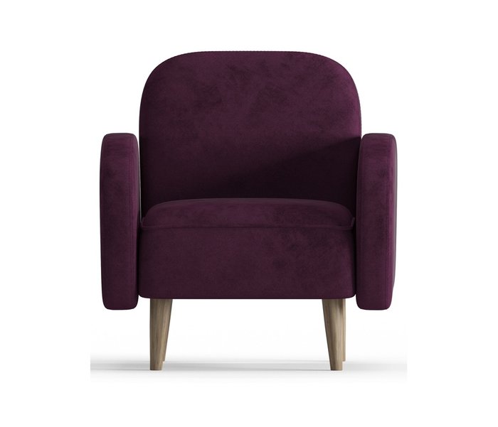 Кресло из велюра Бризби фиолетового цвета - купить Интерьерные кресла по цене 15490.0