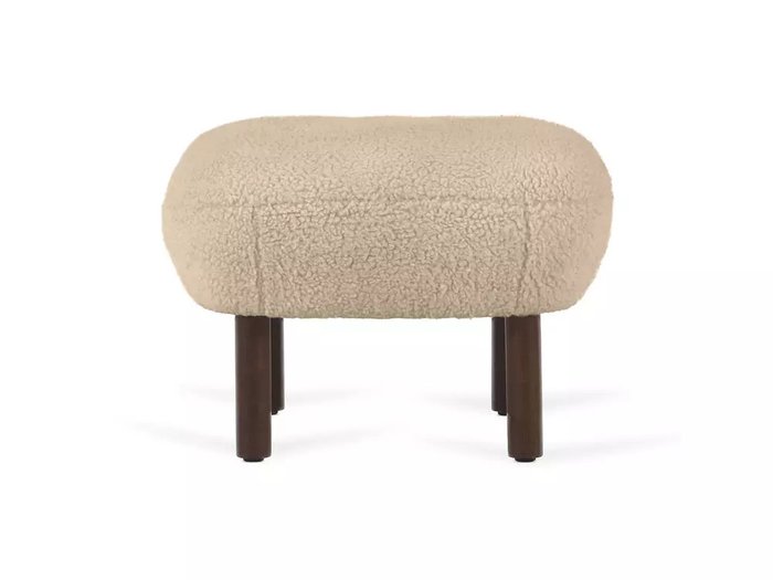 Пуф Lounge Wood бежевого цвета