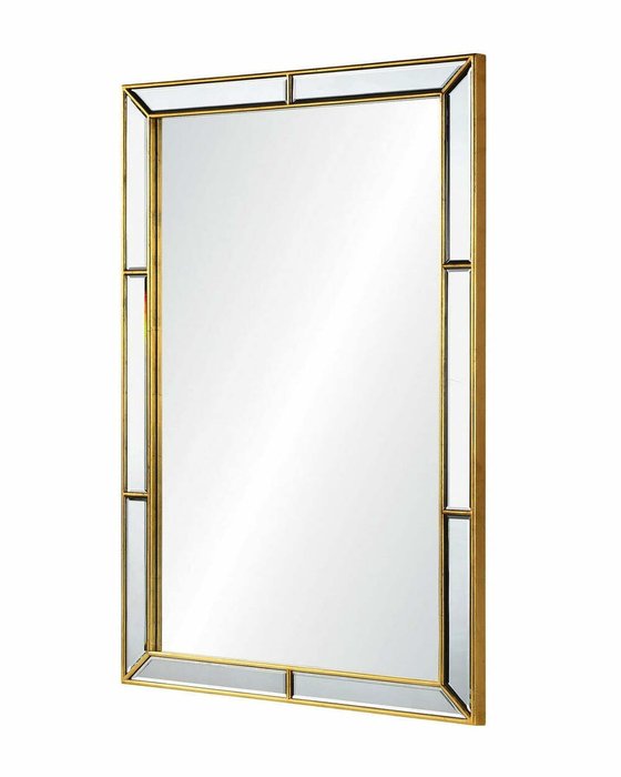 Настенное зеркало Эвин в раме золотого цвета - купить Настенные зеркала по цене 32942.0