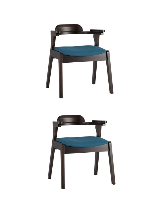 Стул Vincent в мягкой обивке синего цвета - купить Обеденные стулья по цене 16832.0