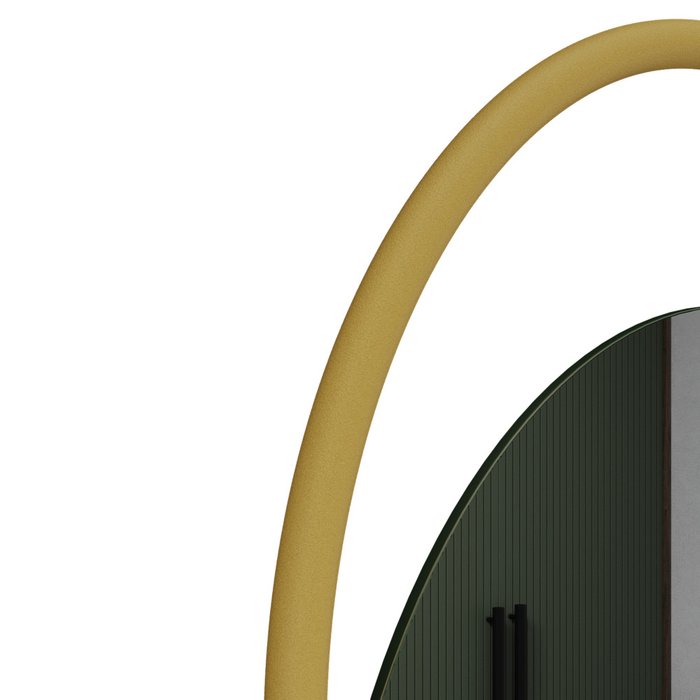 Дизайнерское настенное зеркало Evelix S в металлической раме золотого цвета - лучшие Настенные зеркала в INMYROOM