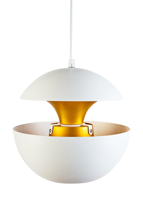 Лампа подвесная бело-золотого цвета - купить Подвесные светильники по цене 7000.0