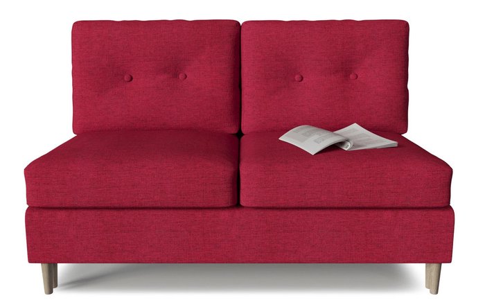 Модуль диван-кровати двухместный Белфаст красного цвета - купить Прямые диваны по цене 20344.0