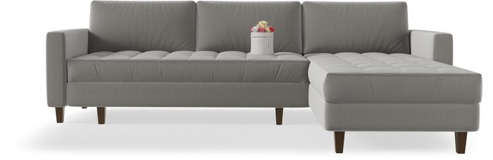 Угловой диван-кровать Geradine серого цвета