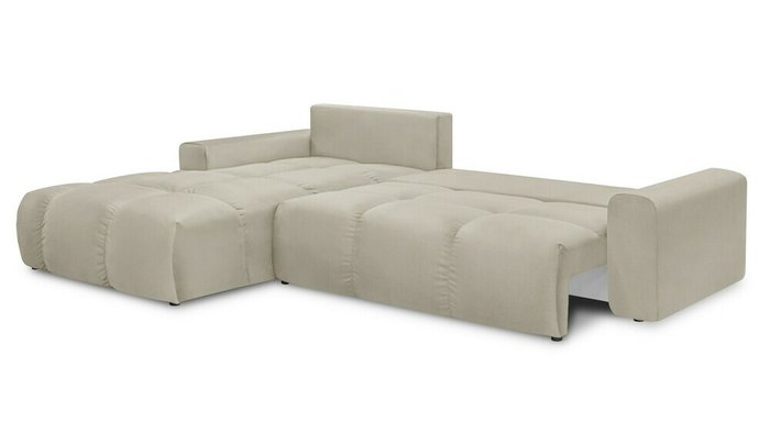 Угловой диван-кровать с оттоманкой Венто бежевого цвета - лучшие Угловые диваны в INMYROOM