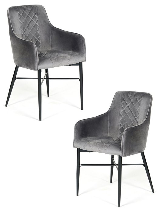 Набор из двух стульев Forza серого цвета 