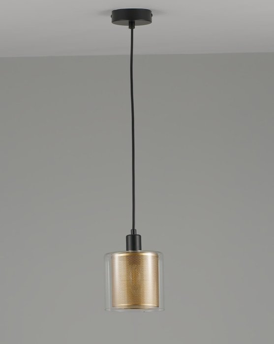 Подвесной светильник Brizzi черно-золотого цвета - лучшие Подвесные светильники в INMYROOM