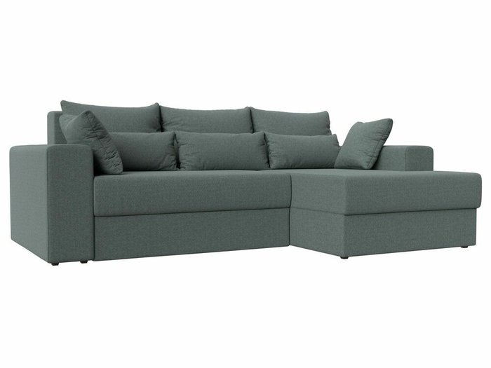 Угловой диван-кровать Майами серого цвета правый угол