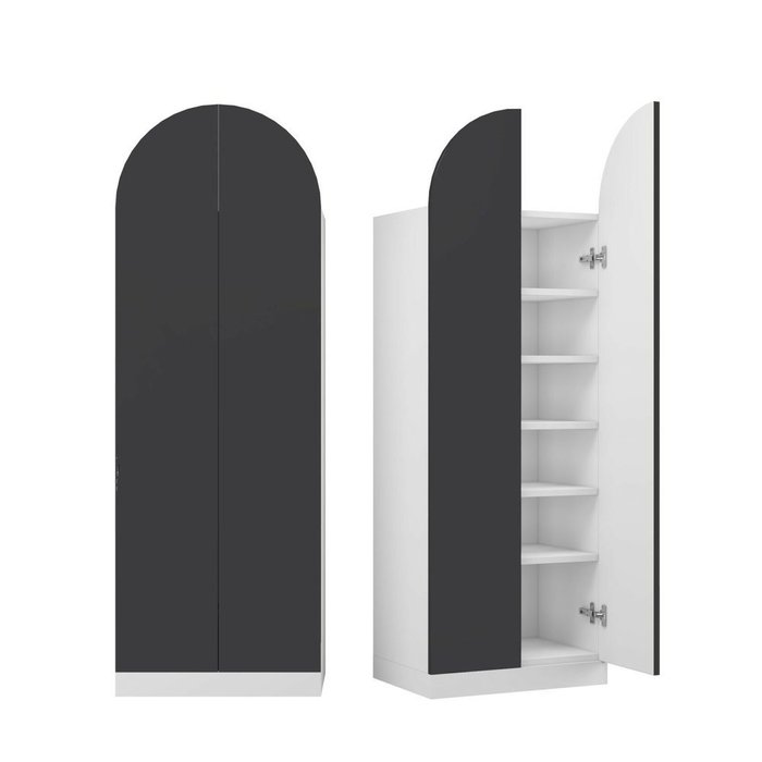 Шкаф Арк 2 M черно-белого цвета