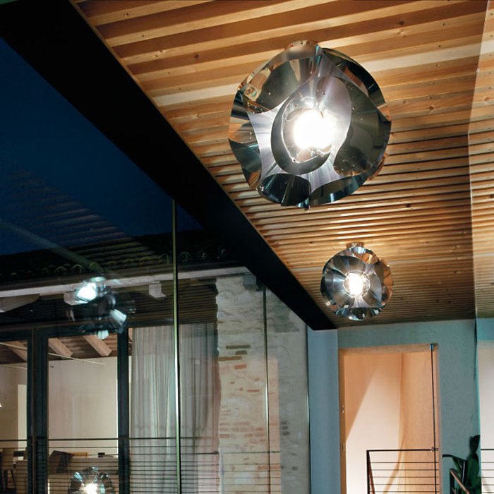 Потолочный светильник Panzeri "FLORAL" с плафоном из стекла  - лучшие Потолочные люстры в INMYROOM