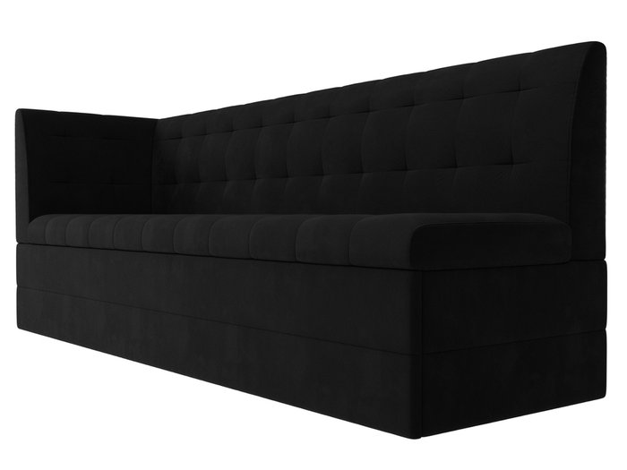 Угловой диван-кровать Бриз черного цвета с углом слева - лучшие Угловые диваны в INMYROOM