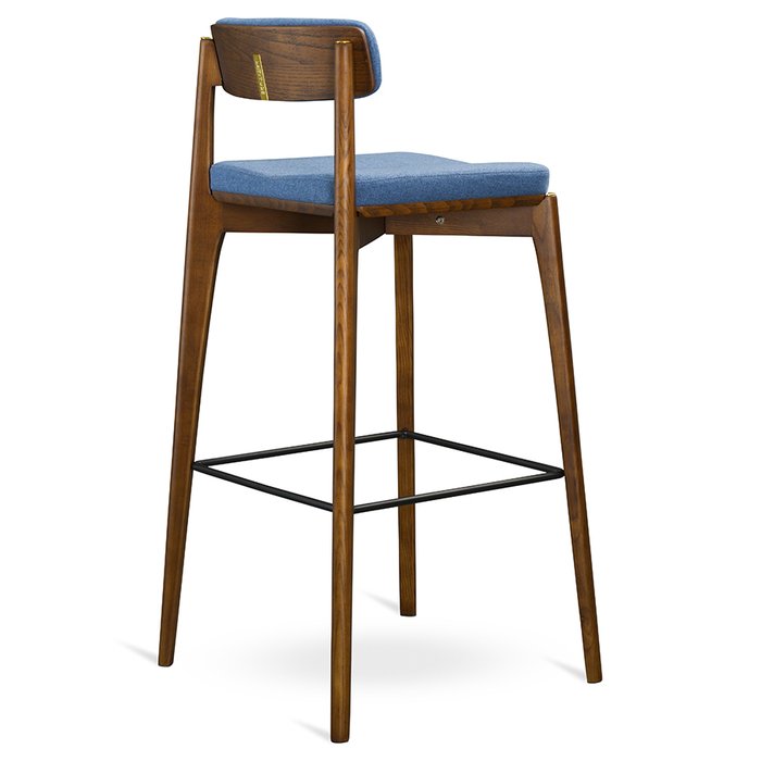 Стул барный Aska серо-синего цвета - лучшие Барные стулья в INMYROOM