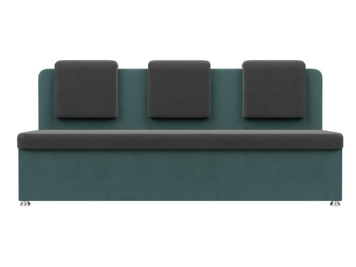 Кухонный прямой диван Маккон серо-бирюзового цвета - купить Прямые диваны по цене 24999.0