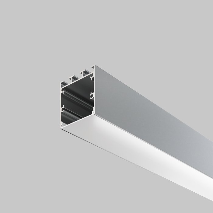 Алюминиевый профиль подвесной-накладной 3.5x3.5 серебряного цвета - лучшие Профили для светодиодных лент в INMYROOM
