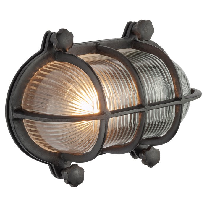 Настенный улечный светильник из латуни и стекла  - купить Настенные уличные светильники по цене 24160.0