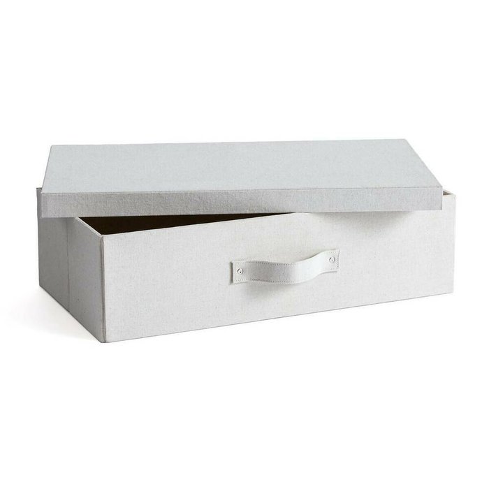 Коробка для хранения из льна Lisandre светло-бежевого цвета - лучшие Декоративные коробки в INMYROOM