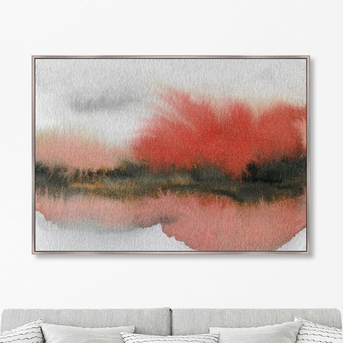 Репродукция картины на холсте Autumn colors in the reflection of the lake