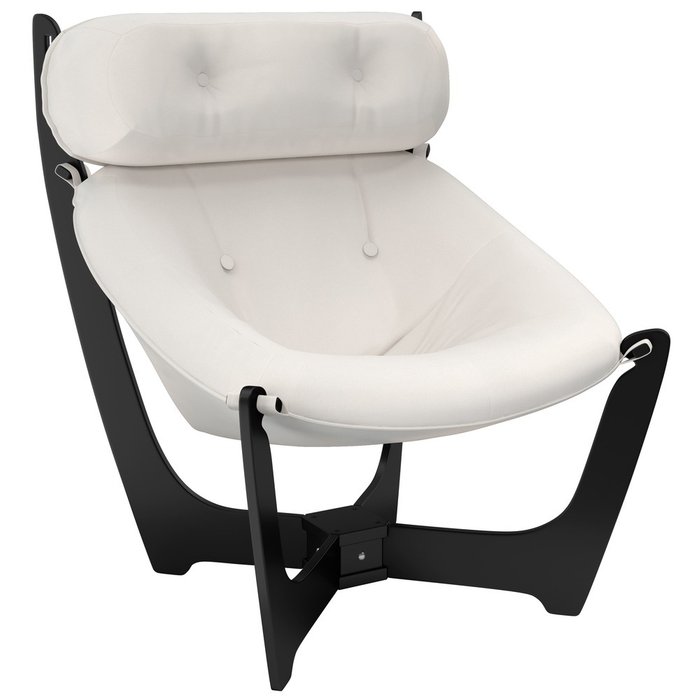 Кресло для отдыха бело-черного цвета
