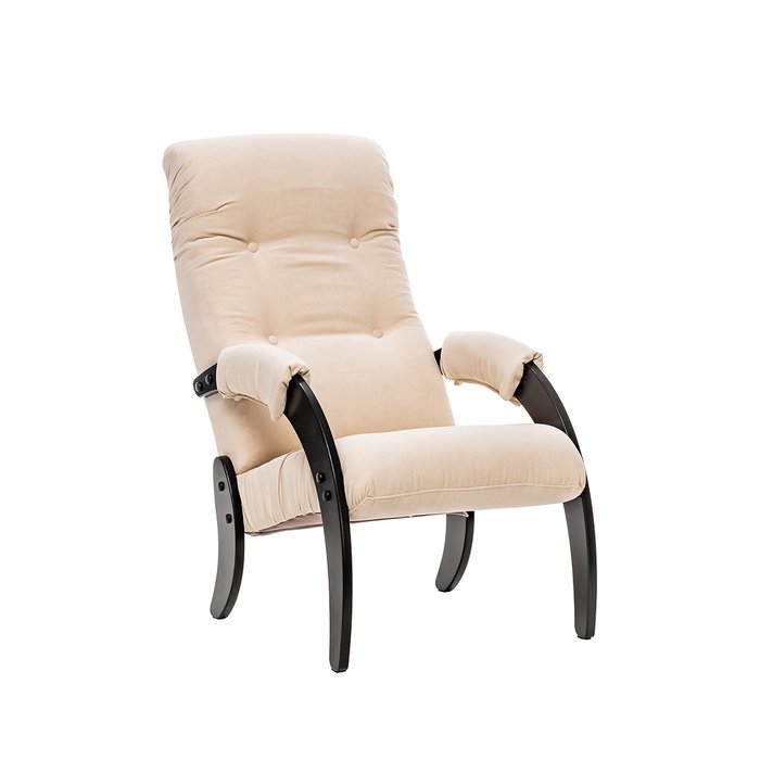 Кресло для отдыха Модель 61 с обивкой  бежевого цвета