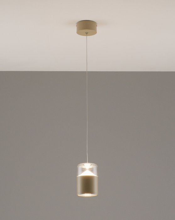 Подвесной светодиодный светильник Rinna бежевого цвета - купить Подвесные светильники по цене 6090.0