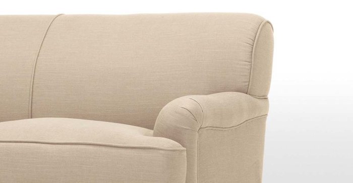 Раскладной диван Orson двухместный бежевого цвета - лучшие Прямые диваны в INMYROOM