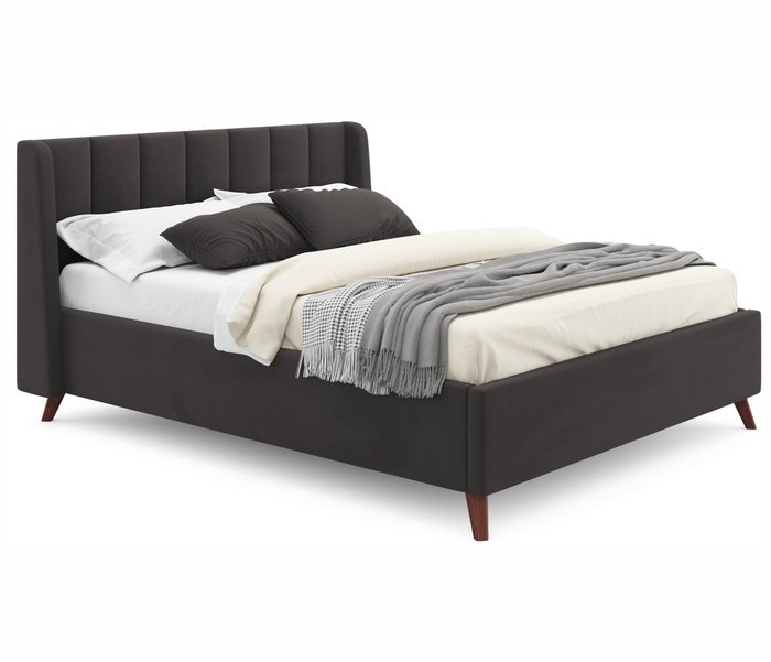 Кровать Betsi 160х200 коричневого цвета с подъемным механизмом