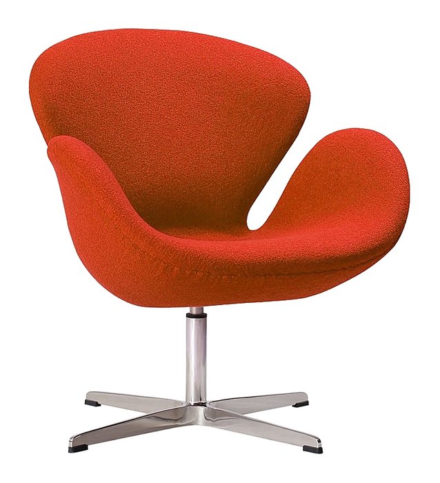 Кресло Swan Chair красного цвета