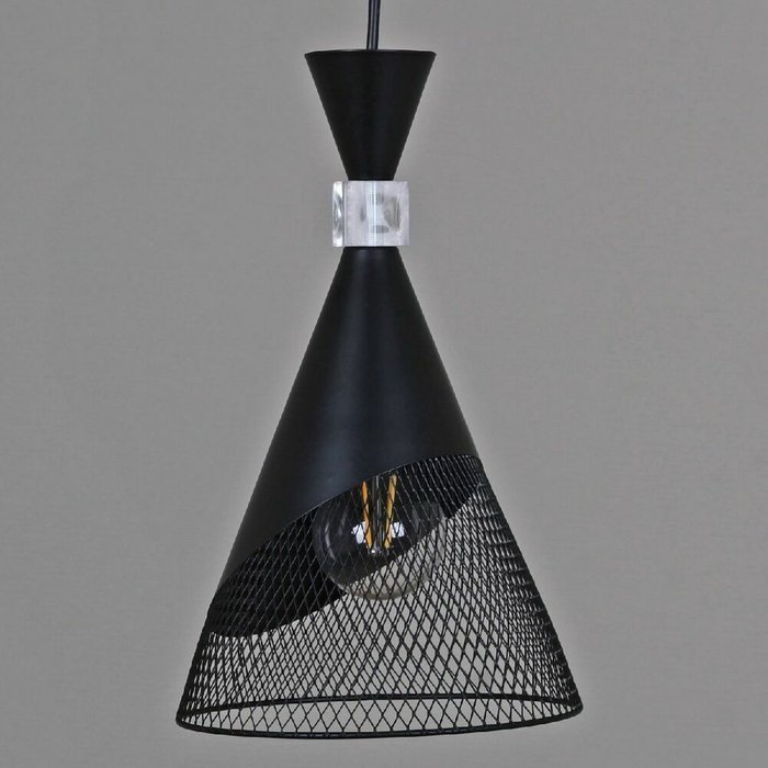 Подвесной светильник 03207-3.9-01 BK (металл, цвет черный) - купить Подвесные светильники по цене 2310.0