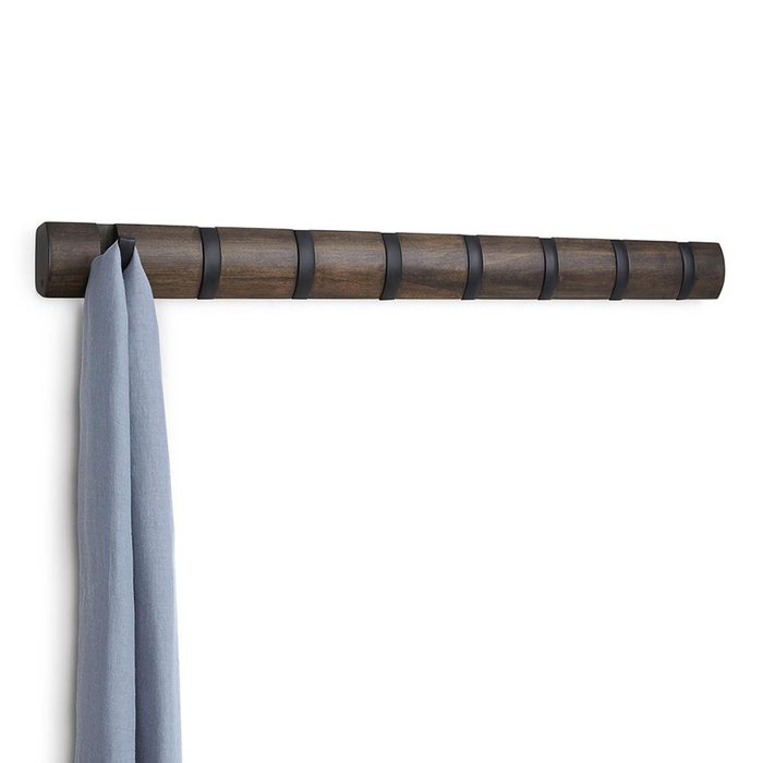 Вешалка настенная Flip темно-коричневого цвета - купить Настенные вешалки по цене 7900.0