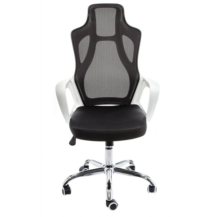 Компьютерное кресло Local бело-черного цвета - лучшие Офисные кресла в INMYROOM