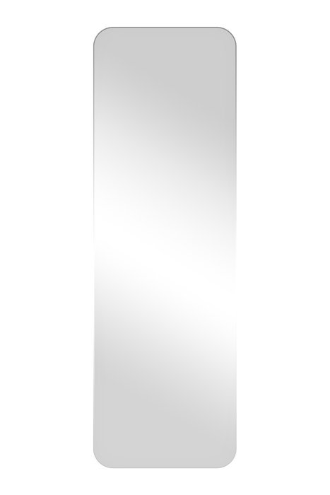 Настенное зеркало в металлической раме цвета хром