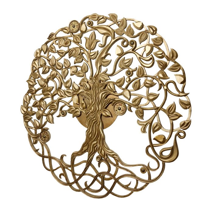 Настенное панно Arbol золотого цвета - купить Декор стен по цене 38400.0 Настенное панно Arbol золотого цвета - купить Декор стен по цене 38400.0