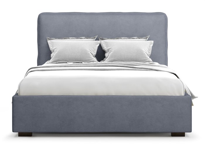 Кровать Brachano 160х200 серого цвета с подъемным механизмом 
