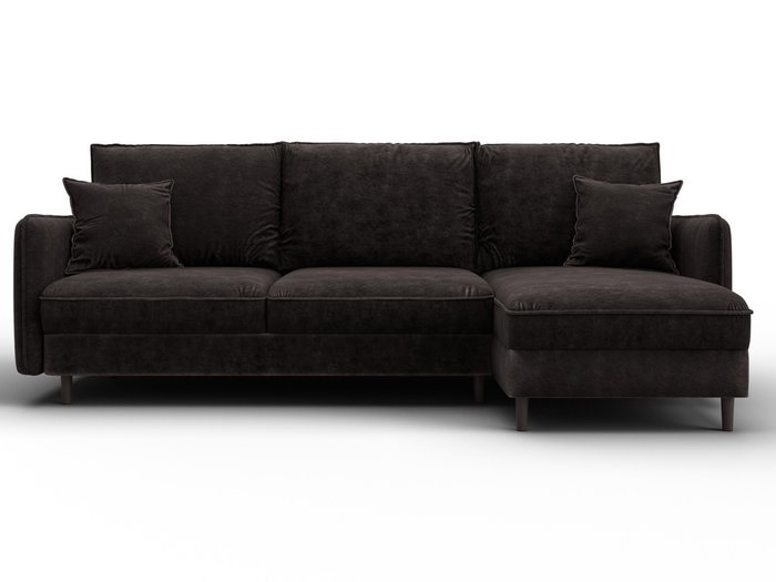 Угловой диван-кровать Лига-064 темно-коричневого цвета - купить Угловые диваны по цене 107990 Угловой диван-кровать Лига-064 темно-коричневого цвета - купить Угловые диваны по цене 107990