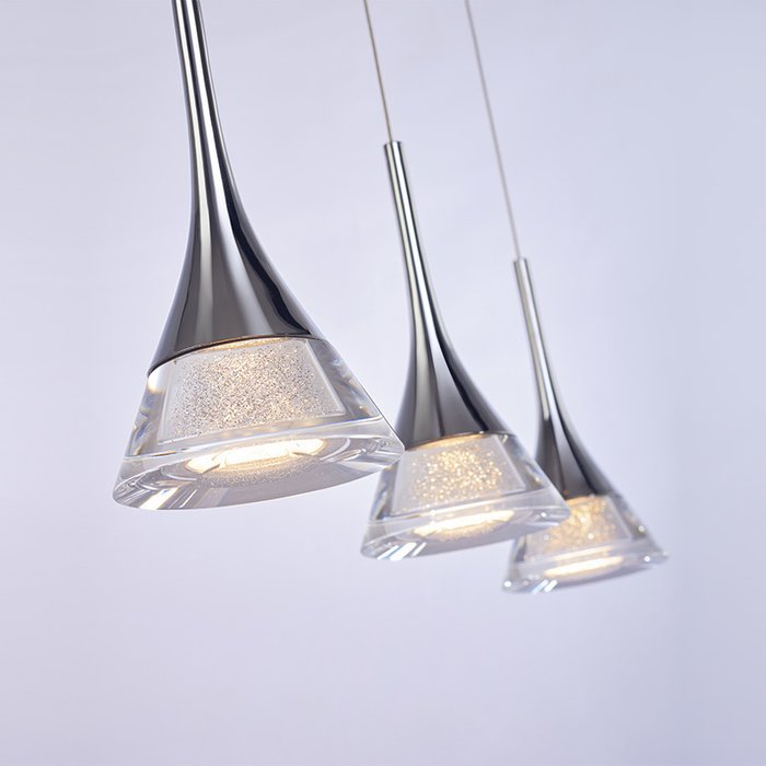 Подвесной светильник lluminati Gioiello из металла и прозрачного стекла - купить Подвесные люстры по цене 36650.0