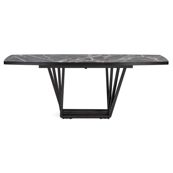 Раздвижной обеденный стол Эудес черного цвета - лучшие Обеденные столы в INMYROOM
