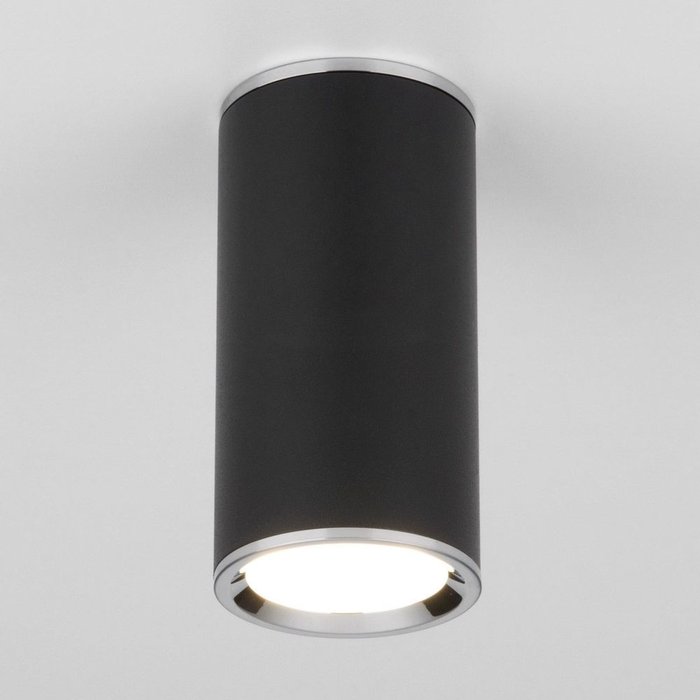 Накладной потолочный светодиодный светильник DLN101 GU10 BK черный Rutero