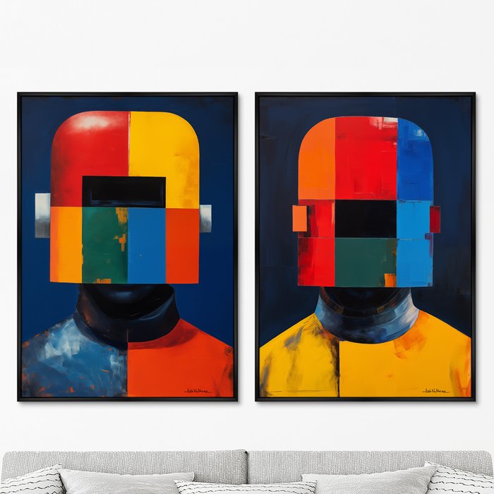 Набор из двух репродукций картин Vibe collection, Modernist Divers, 2024г. - купить Картины по цене 49998.0