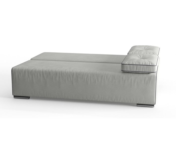 Диван-кровать Роклин в обивке из велюра светло-серого цвета - лучшие Прямые диваны в INMYROOM