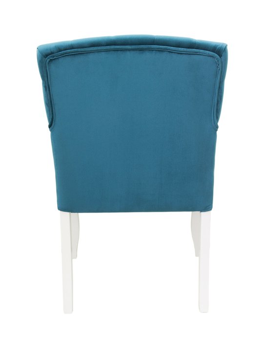 Классическое кресло Deron blue+white с голубой обивкой - лучшие Интерьерные кресла в INMYROOM