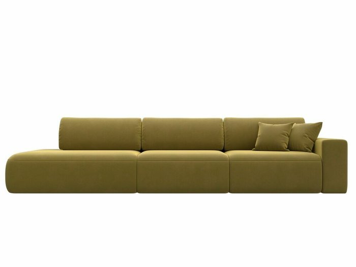 Диван-кровать Лига 036 Модерн Лонг желтого цвета с правым подлокотником - купить Прямые диваны по цене 96999.0