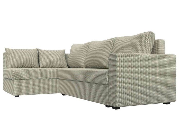 Угловой диван-кровать Мансберг серо-бежевого цвета левый угол - лучшие Угловые диваны в INMYROOM
