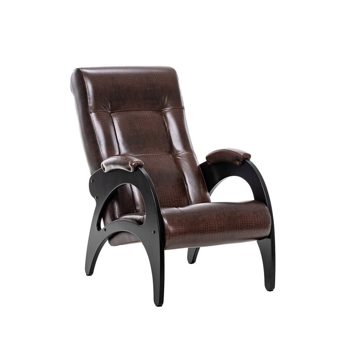 Кресло для отдыха Модель 41 без лозы коричневого цвета
