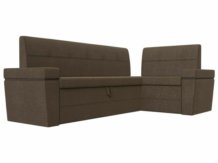 Угловой диван-кровать Деметра коричневого цвета правый угол - лучшие Угловые диваны в INMYROOM