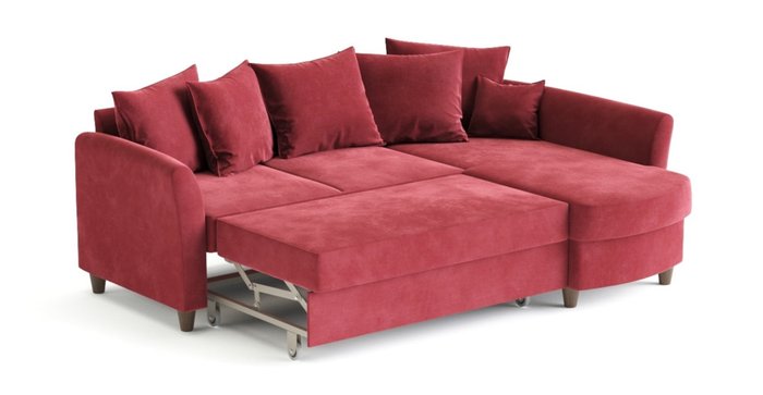 Угловой диван-кровать Катарина красного цвета  - лучшие Угловые диваны в INMYROOM