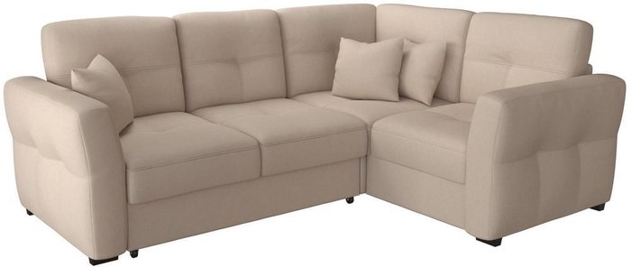 Угловой диван-кровать Манхеттен Ivory бежевого цвета