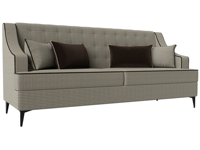 Прямой диван Марк серо-бежевого цвета